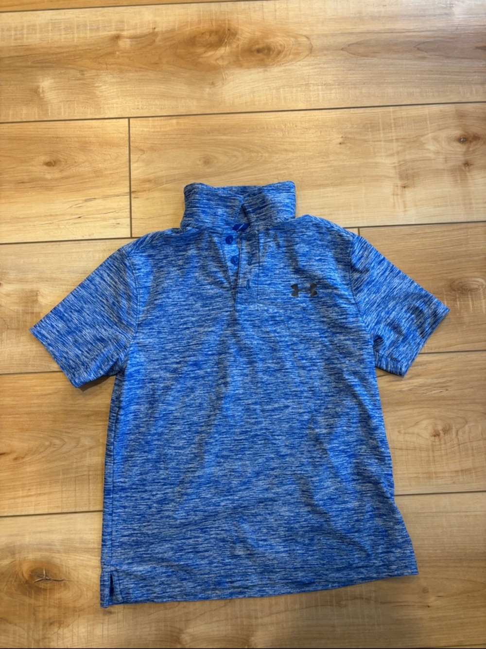 Under Armour Blue Heather Short-Sleeve Polo for Kids